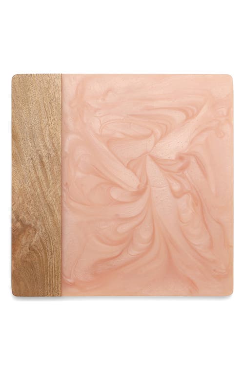 Tiramisu Resin & Wood Cheese Board In Pink
