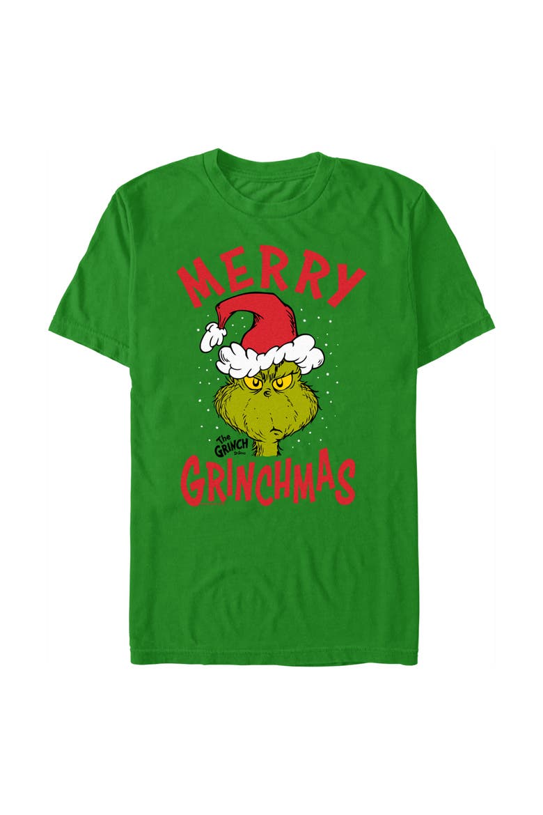Men's Dr. Seuss The Grinch Christmas Merry Grinchmas Graphic T-Shirt, Main, color, Kelly Green