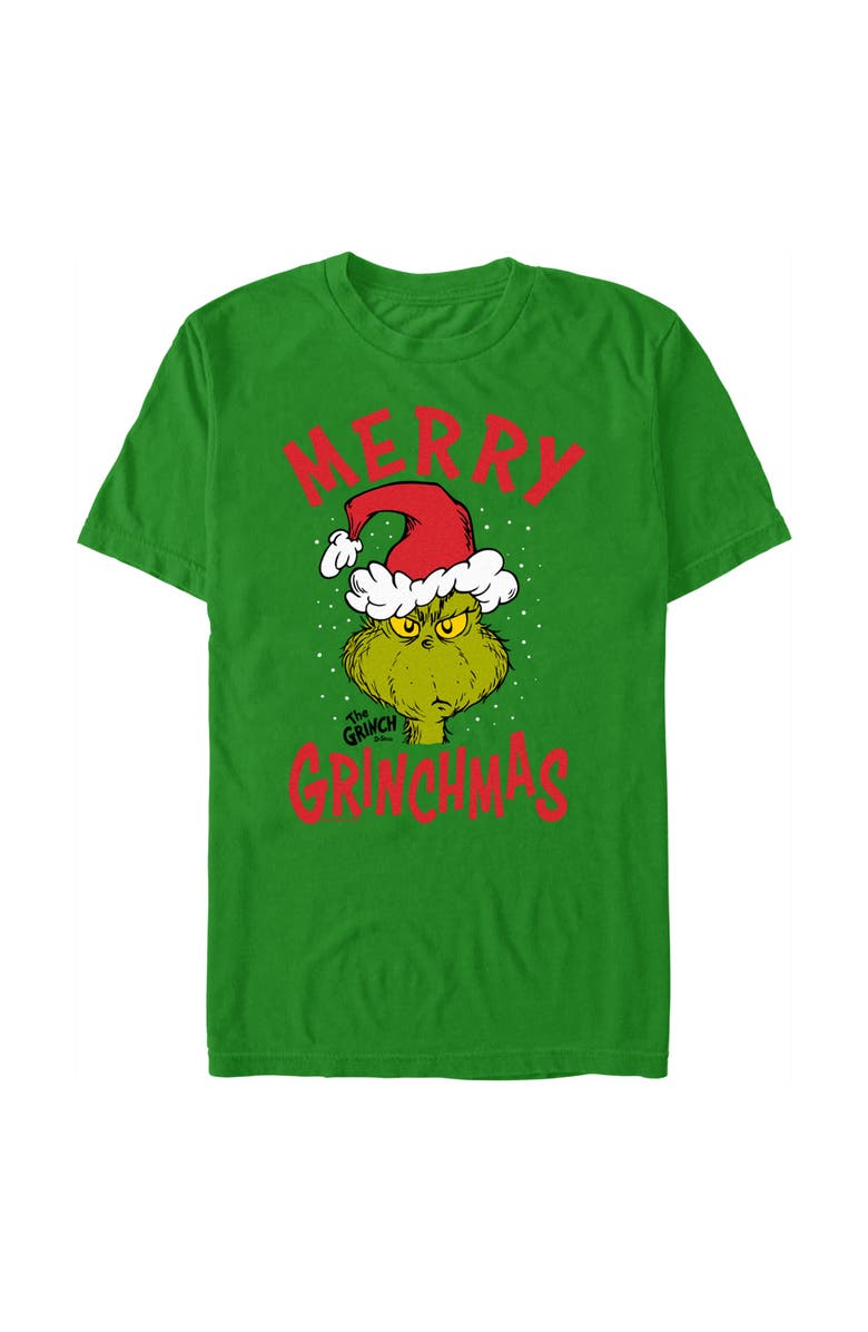 The Grinch Men
s The Grinch Christmas Merry Grinchmas Graphic T-Shirt, Main, color, Kelly Green