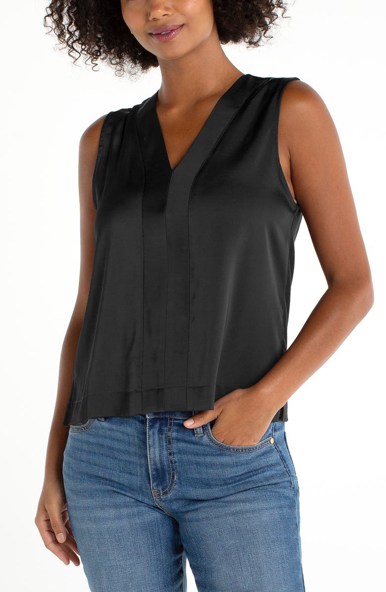 Liverpool Los Angeles Sleeveless Satin Top, Main, color,