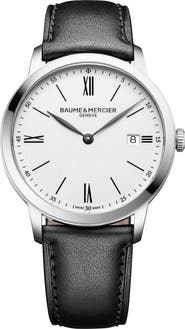 Baume & Mercier Classima Leather Strap Watch, 40mm