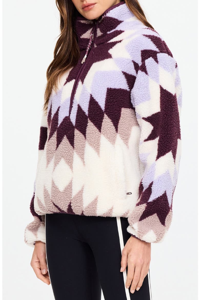 Harlow Fleece Quarter Zip Pullover, Alternate, color, GEO
