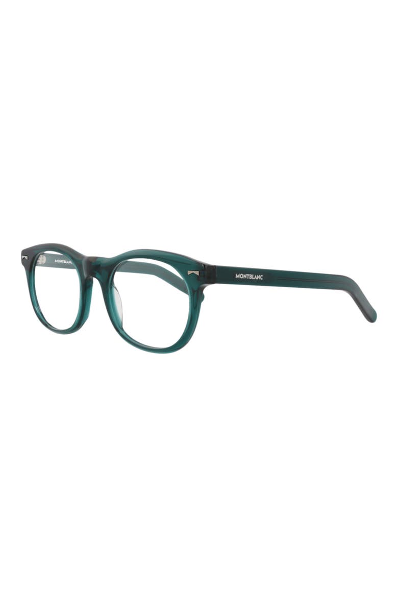 54mm Round Optical Glasses, Alternate, color, GREEN TRANSPARENT