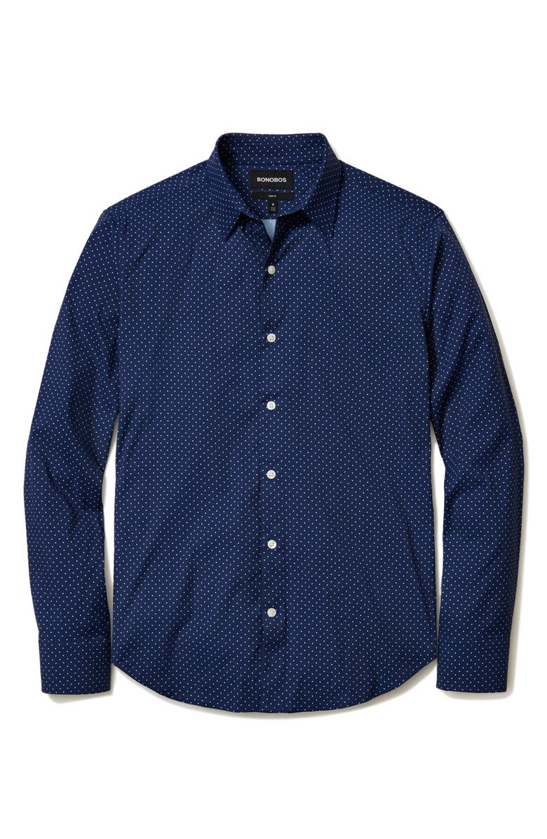 Bonobos Tech Dot Print Performance Button-Up Shirt, Alternate, color, 