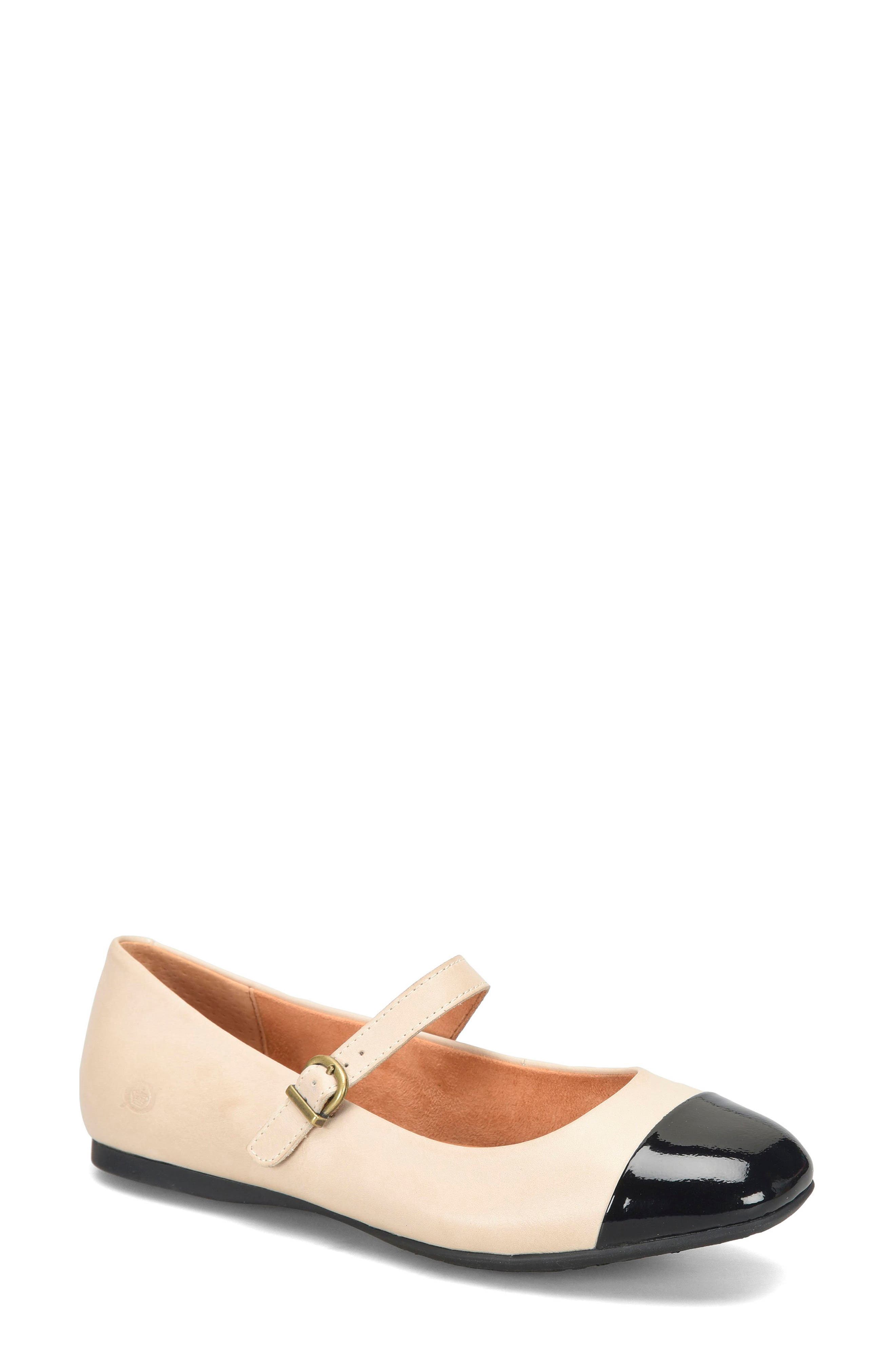 Børn Batti Mary Jane Flat, Main, color, Cream