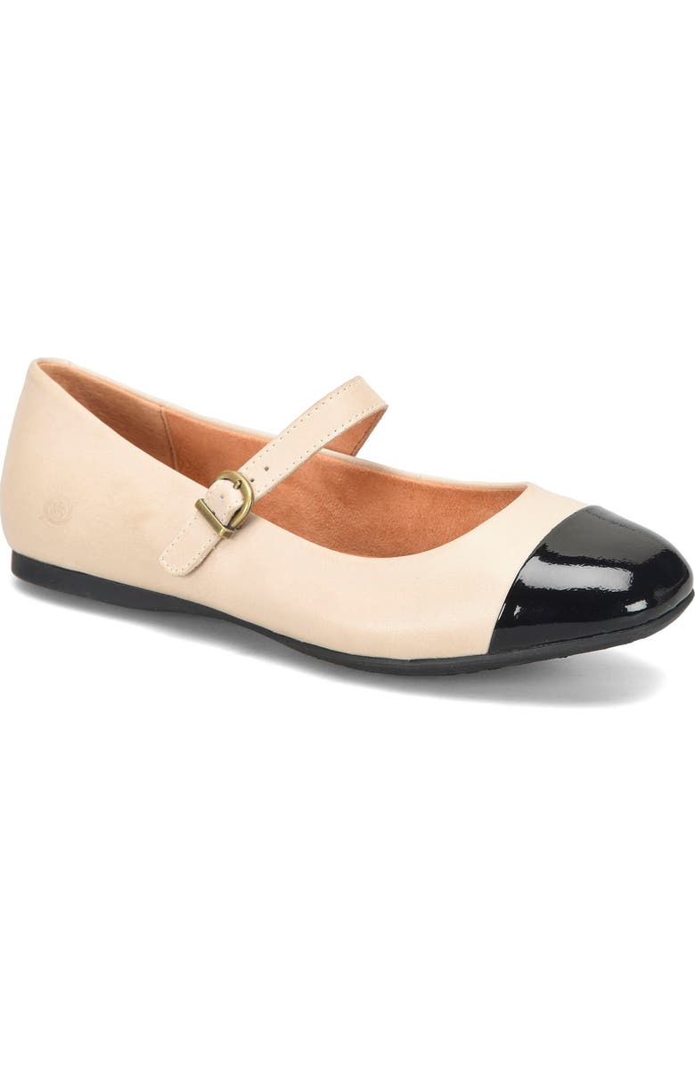Børn Batti Mary Jane Flat, Main, color, Cream