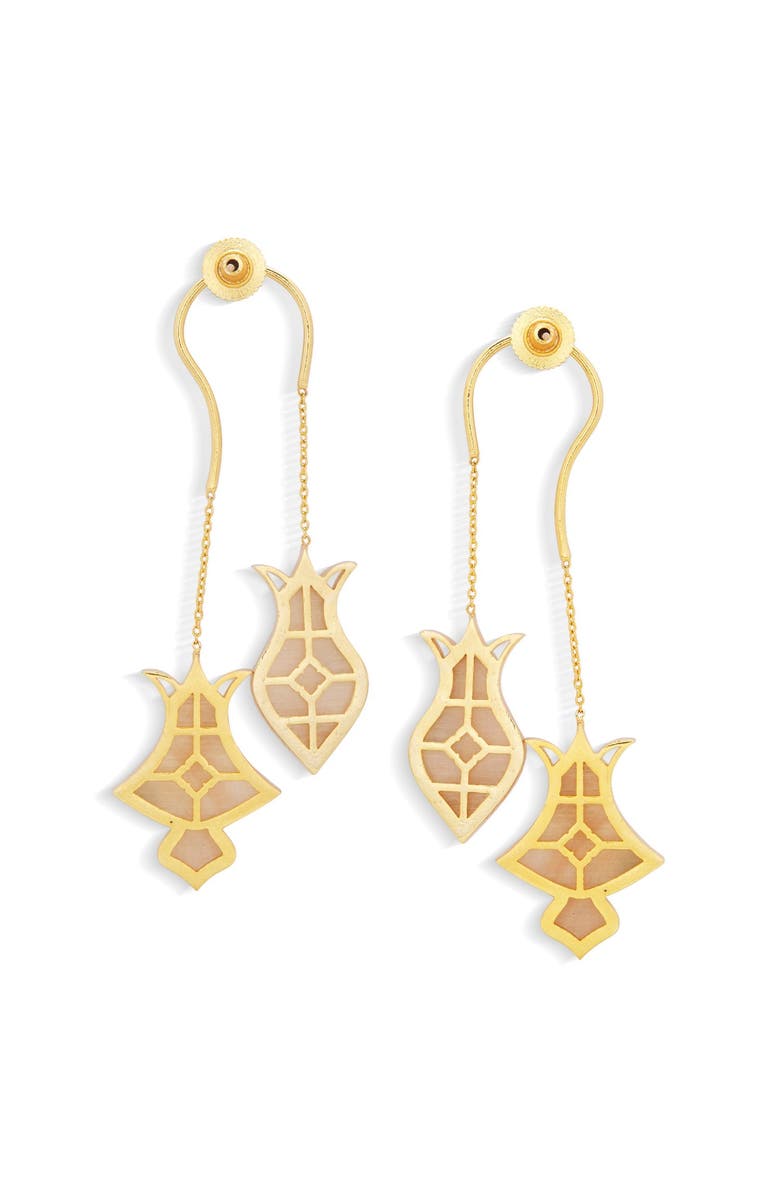 Dhwani Bansal HAMSA EARRINGS, Alternate, color, Gold Plated