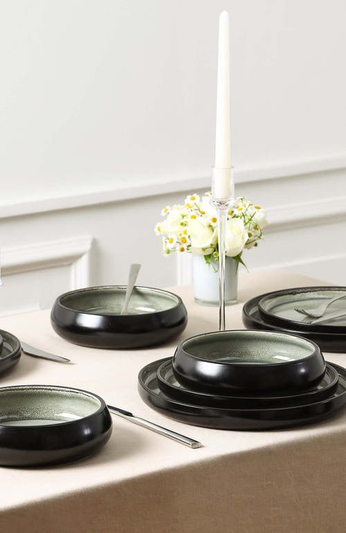 Stone Lain Lagoon Stoneware 24-piece Dinnerware Set In Green