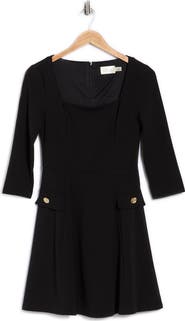 Eliza J Long Sleeve Fit & Flare Dress