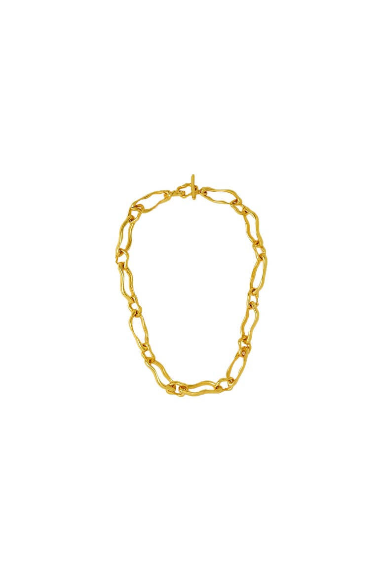 Etta Chain Necklace, Main, color, Brass