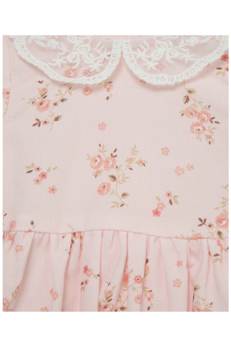 Rose Vine Bubble Bodysuit, Headband & Socks Set, Alternate, color, PINK FLORAL