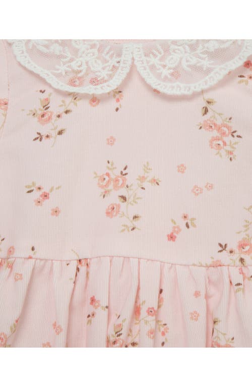 Little Me Rose Vine Bubble Bodysuit, Headband & Socks Set In Neutral