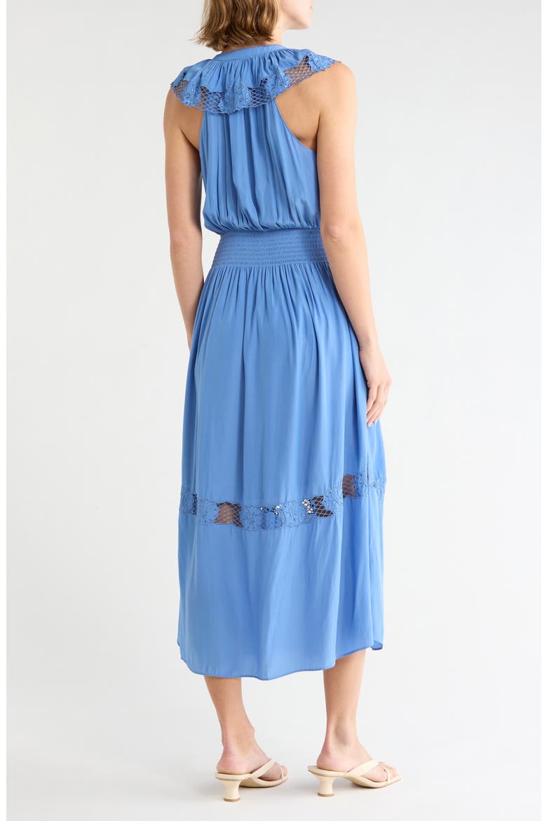 Laila Ruffle Smocked Waist Maxi Dress, Alternate, color, CORNFLOWER BLUE