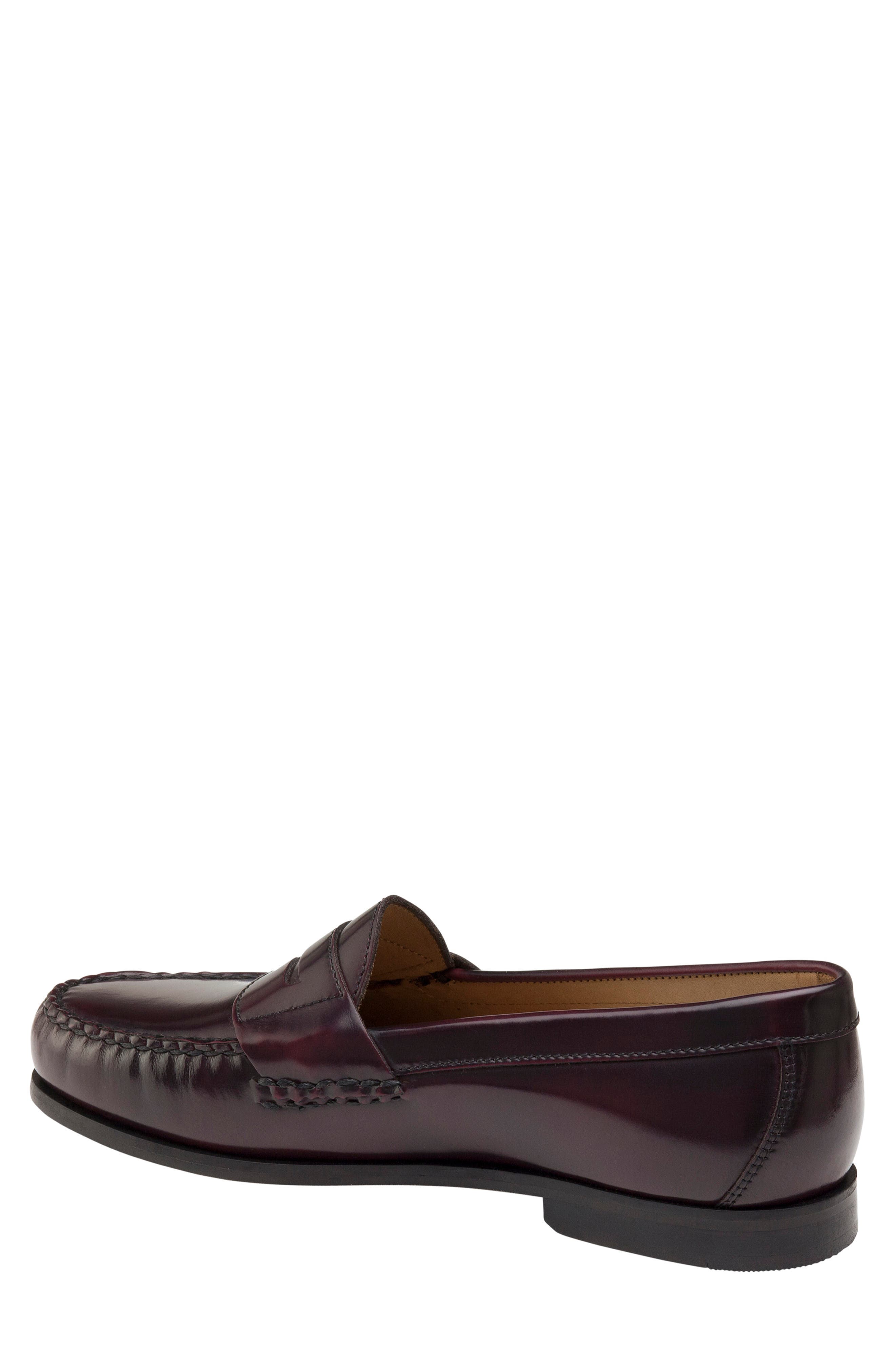 Hayes Penny Loafer, Alternate, color, BURGUNDY POLISHED FULL GRAIN