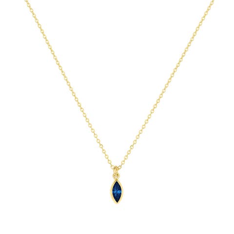 Marquise Birthstone Charm Necklace