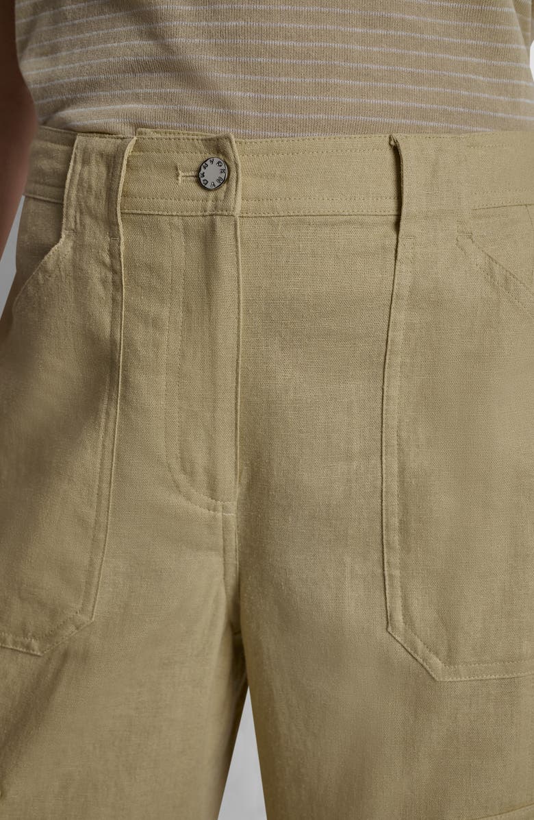 DKNY Linen Blend Cargo Pants, Alternate, color, Mojave Desert