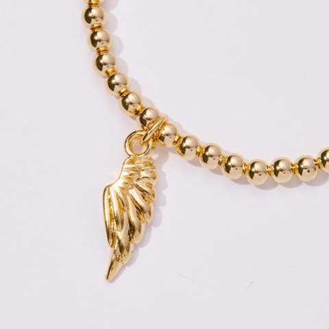 Angel Wing Stretch Beaded Bracelet