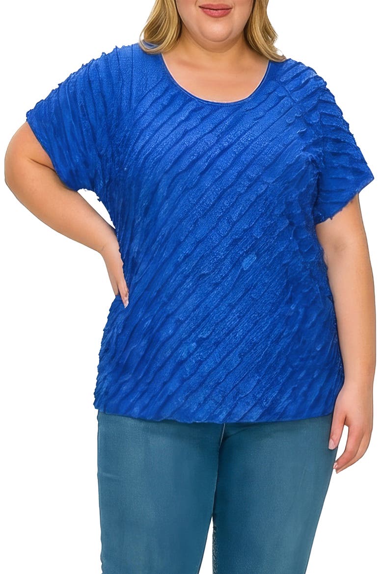 Ruffle Top, Main, color, COBALT BLUE