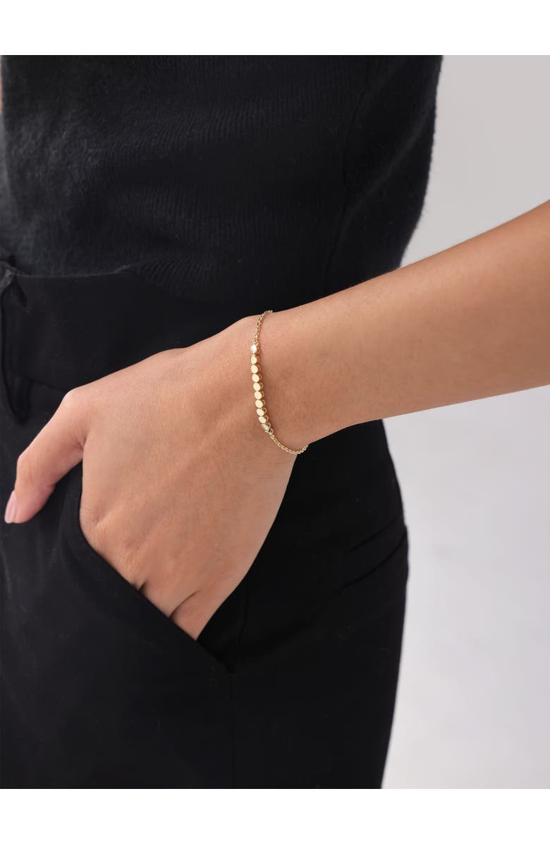 DEVATA Round Link Chain Bracelet in 14K Gold, Alternate, color, Yellow Gold