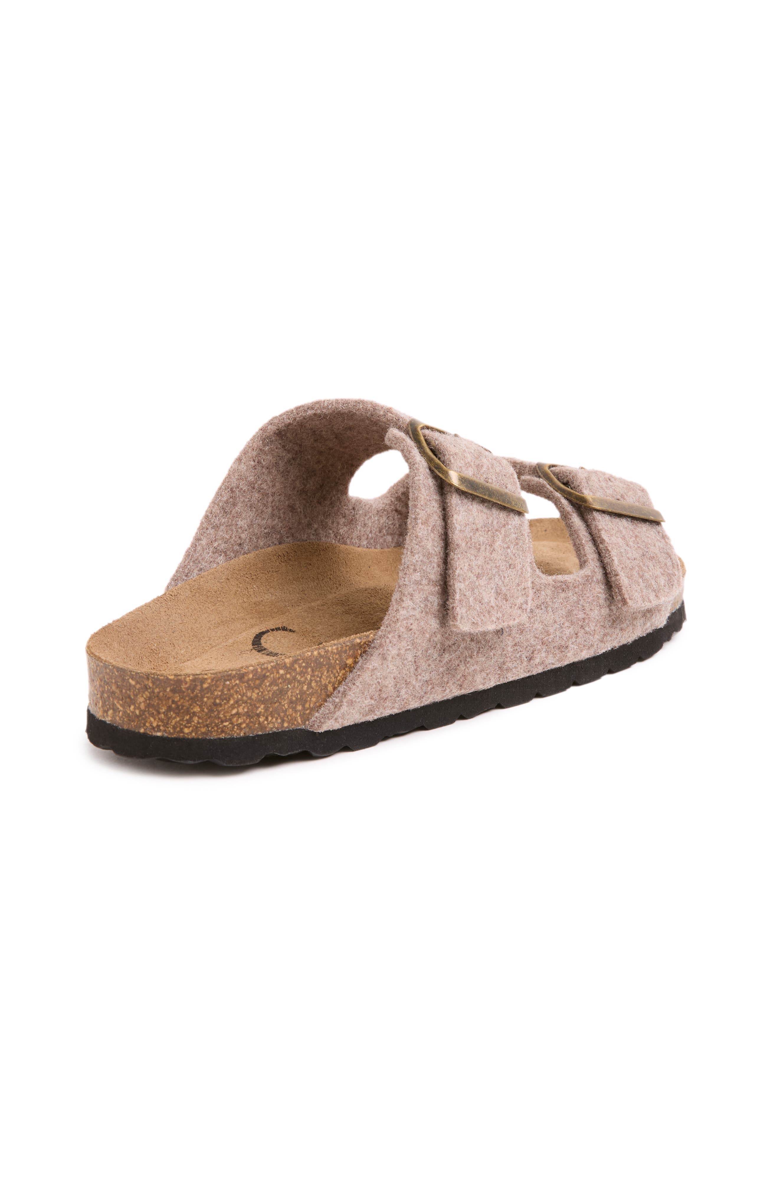Celtic & Co. Felt Double Buckle Slide Sandal, Alternate, color, Taupe