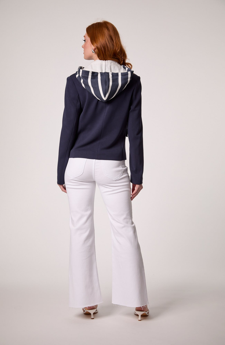 BLUE REVIVAL Kasey Hooded Blazer, Alternate, color, Navy
