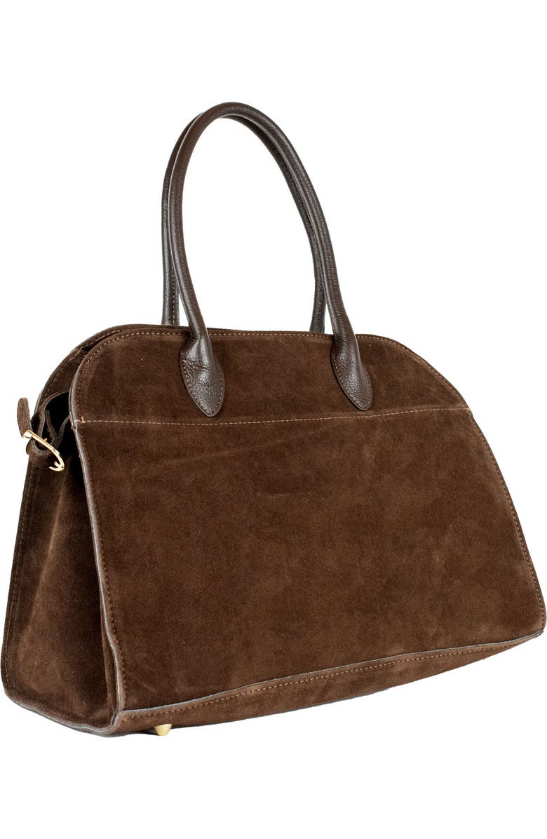 Persaman New York Valeria Suede Bowling Bag, Alternate, color, Brown