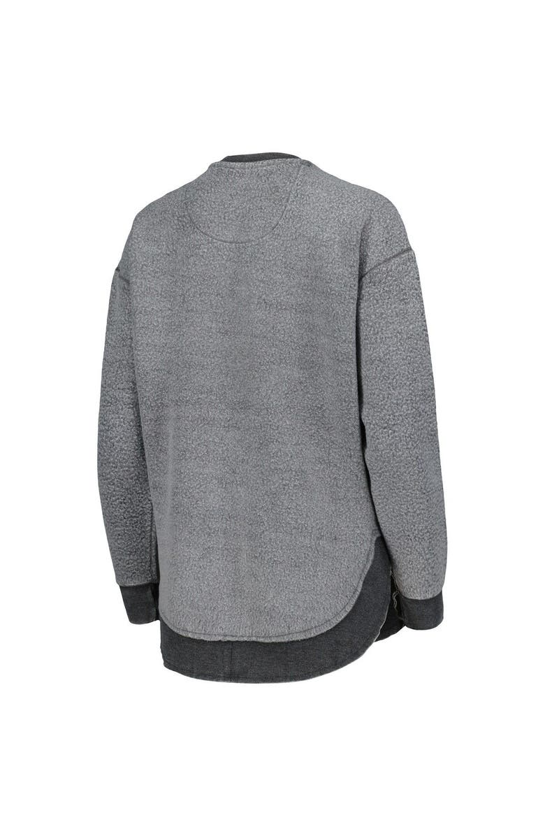 PRESSBOX Women's Pressbox Black Purdue Boilermakers Ponchoville Pullover Sweatshirt, Alternate, color, Black