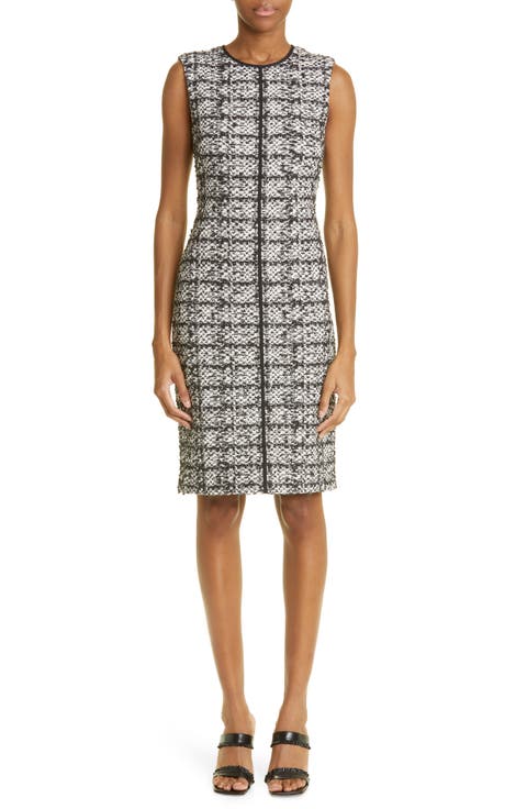 Jared Bouclé Tweed Sheath Dress