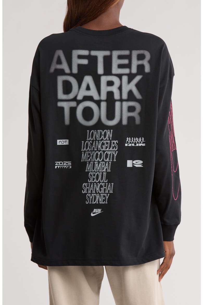 Nike After Dark Tour Oversized Long-Sleeve Graphic T-Shirt (Women