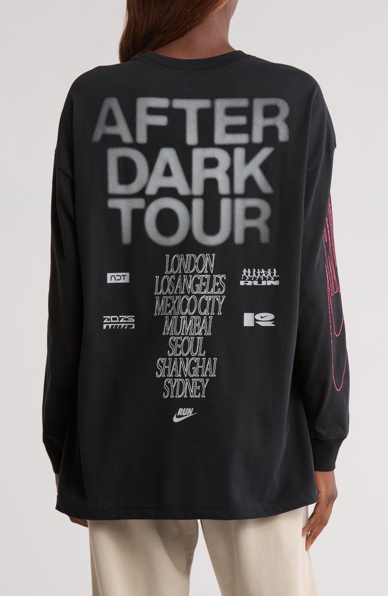 Nike After Dark Tour Oversized Long-Sleeve Graphic T-Shirt, Alternate, color, 