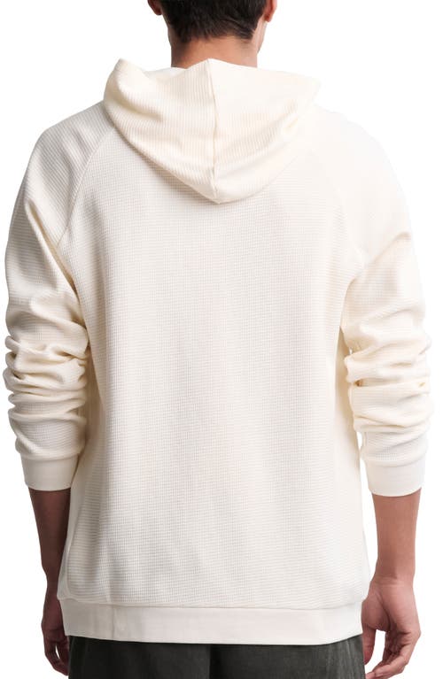 Barefoot Dreams Thermal Cotton Hoodie In White