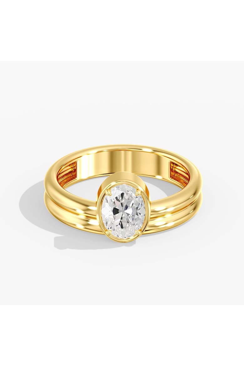 Oval Aura Solitaire Lab Diamond Ring in 14K, Main, color, Yellow Gold