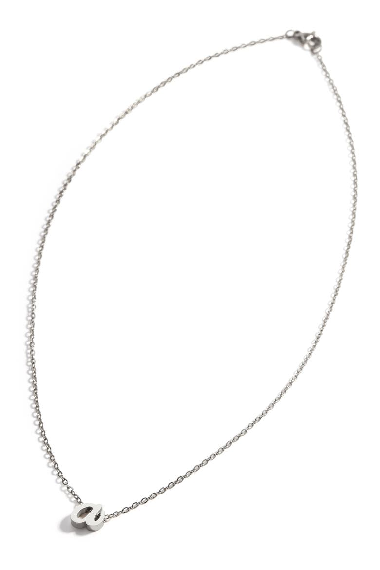 Tiny Script Initial Necklace, Alternate, color, Letter N