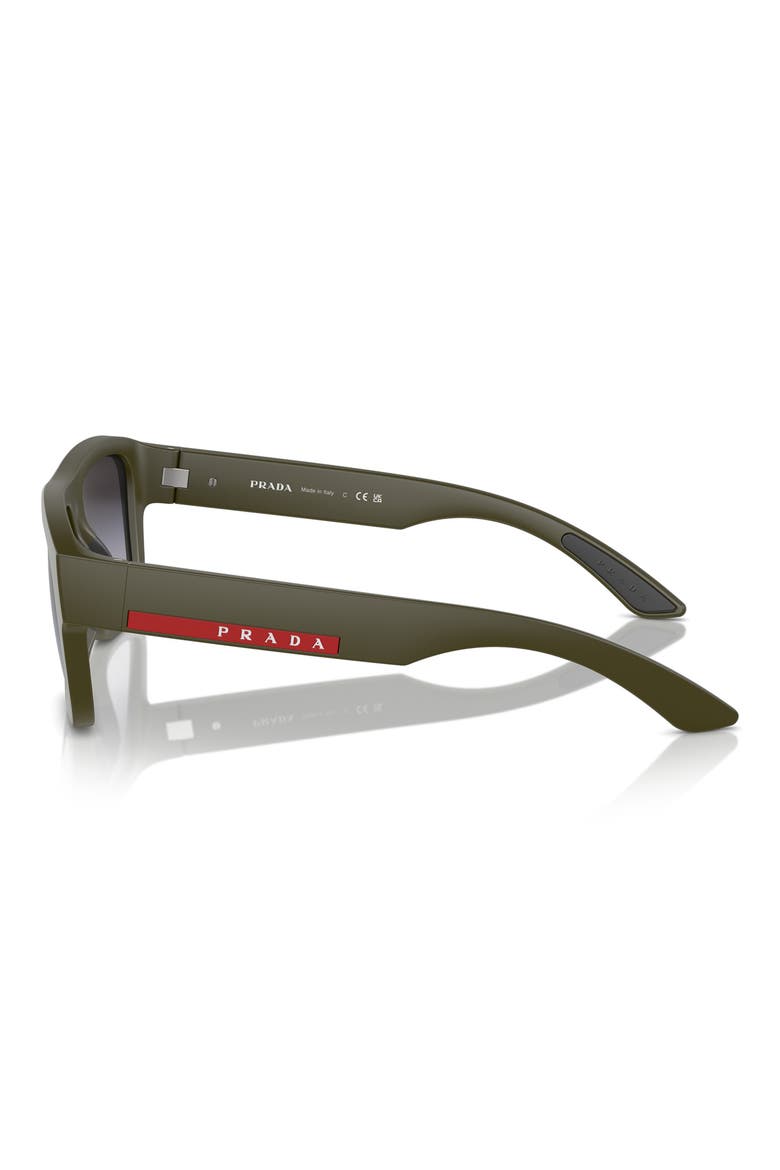 56mm Square Sunglasses, Alternate, color, GREY FLASH