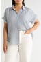 selected Navy Still- White Stripe