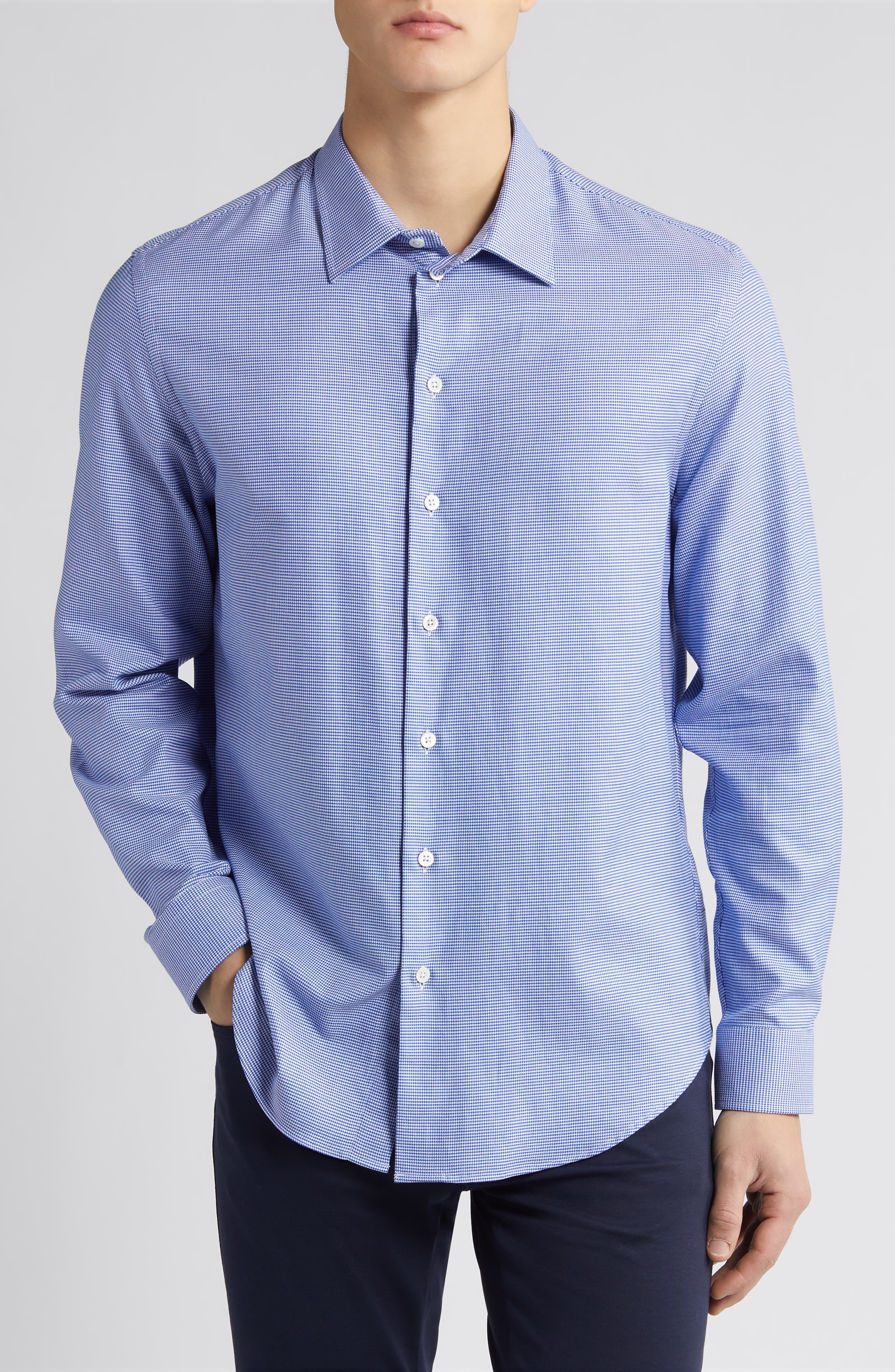 Emporio Armani Microdot Button-Up Shirt (Men) | Nordstromrack