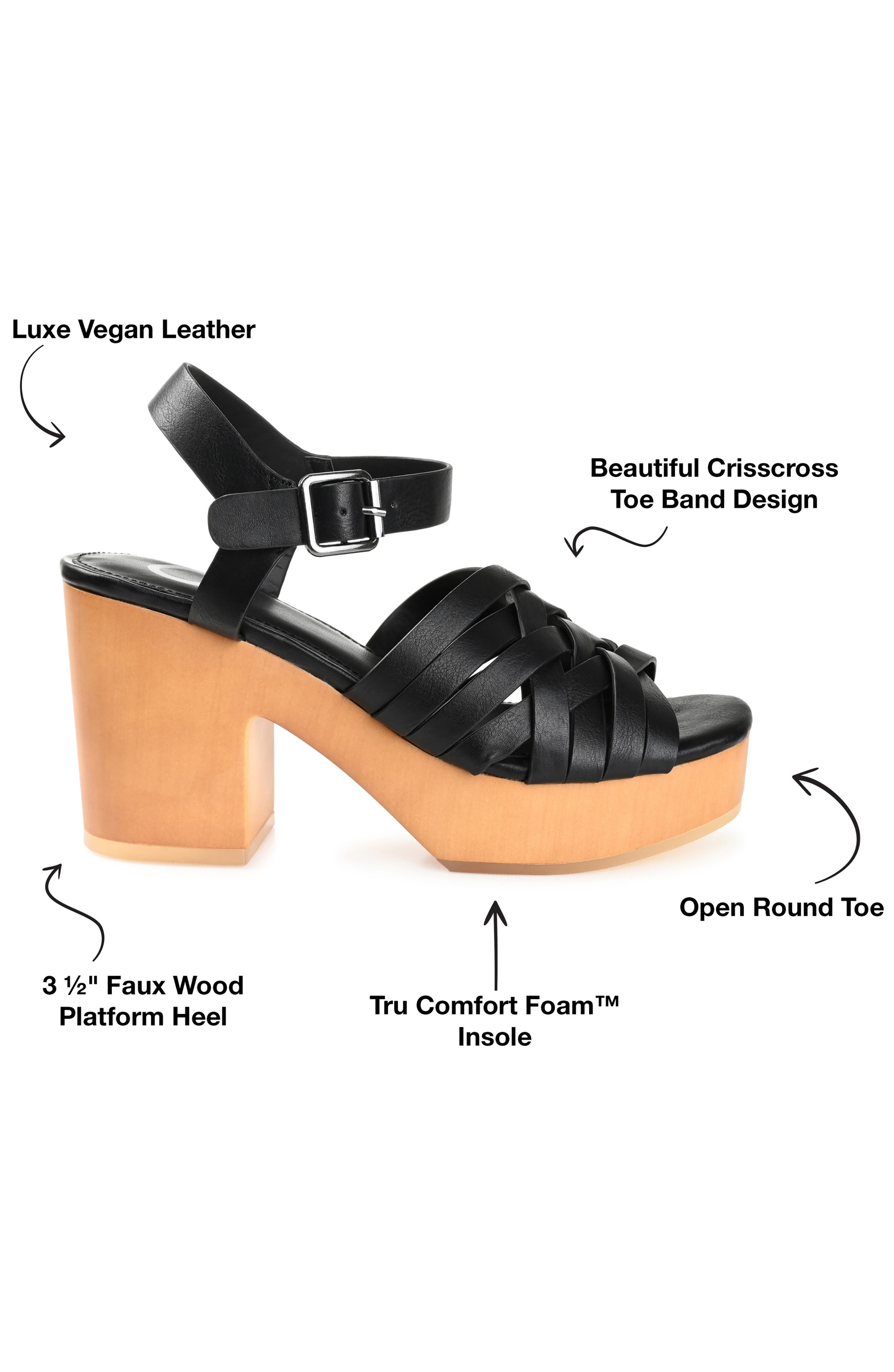 Journee Collection Adsn Sandal, Alternate, color, Black