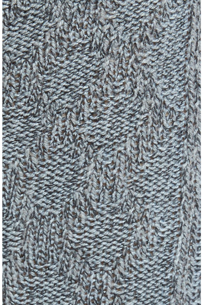 Marled Cable Knit Thigh High Socks, Alternate, color, CHARCOAL