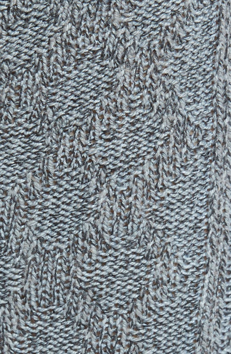 Peony & Moss Marled Cable Knit Thigh High Socks, Alternate, color,