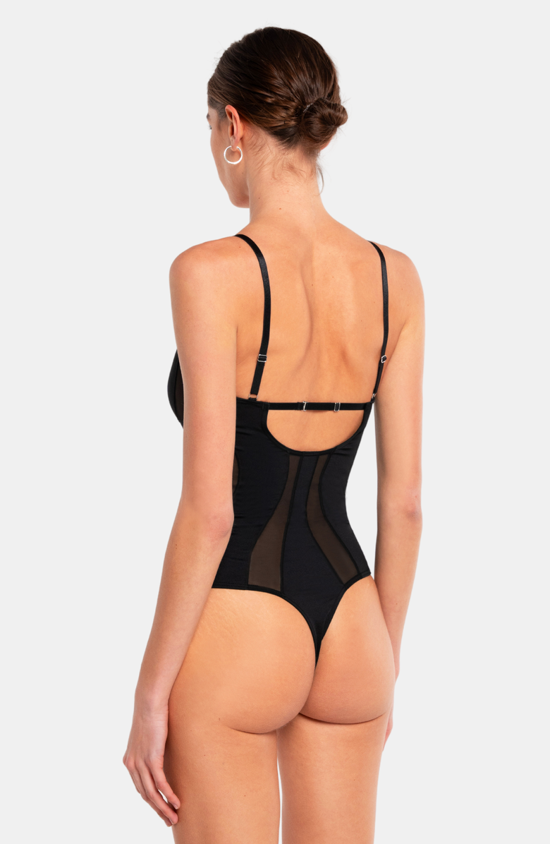 OW Collection TWIST Bodysuit, Alternate, color, Black