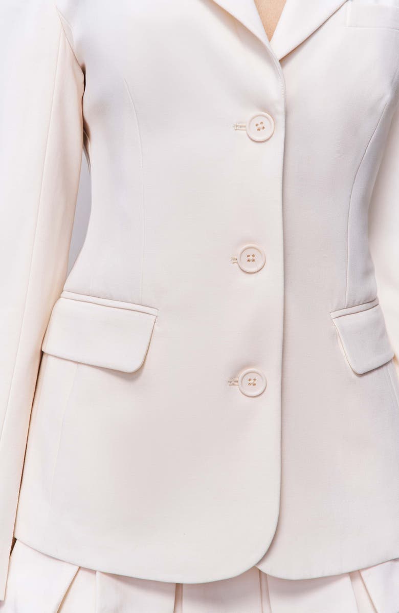 Guizio Eden Fitted Blazer, Alternate, color, Ivory