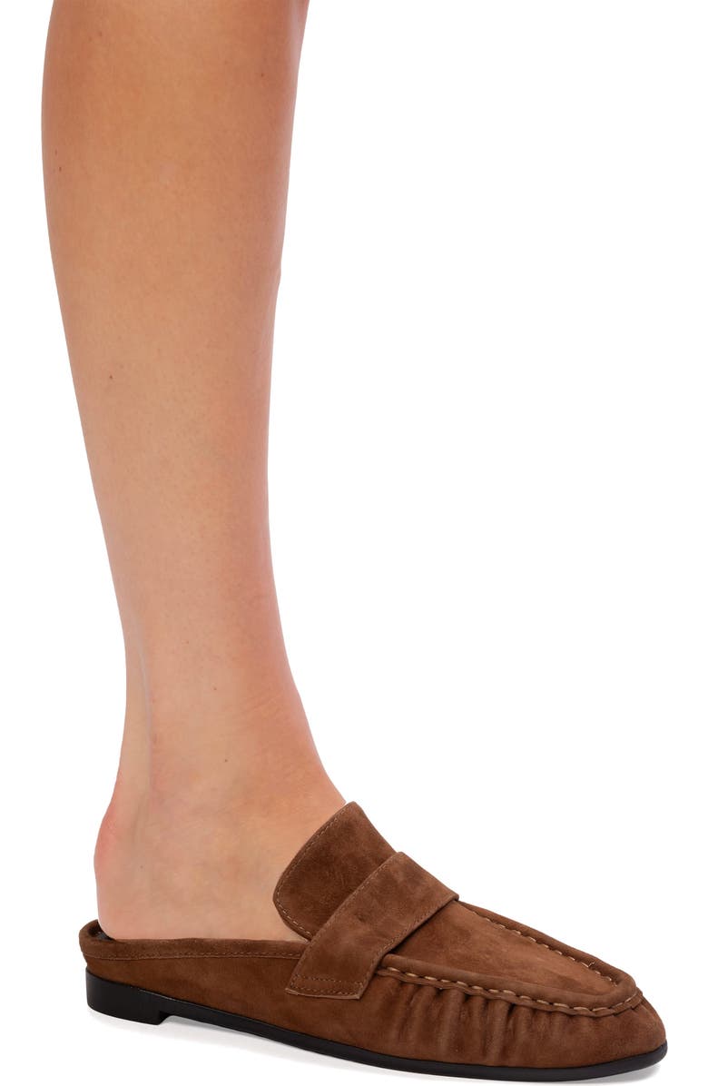 BLACK SUEDE STUDIO Gabby Loafer Mule, Alternate, color, Tobacco Suede
