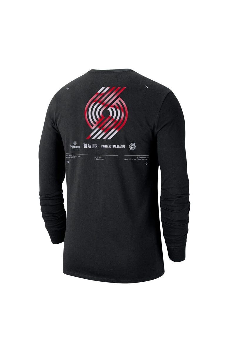 Nike Men's Nike Black Portland Trail Blazers Essential Air Traffic Control Long Sleeve T-Shirt, Alternate, color,