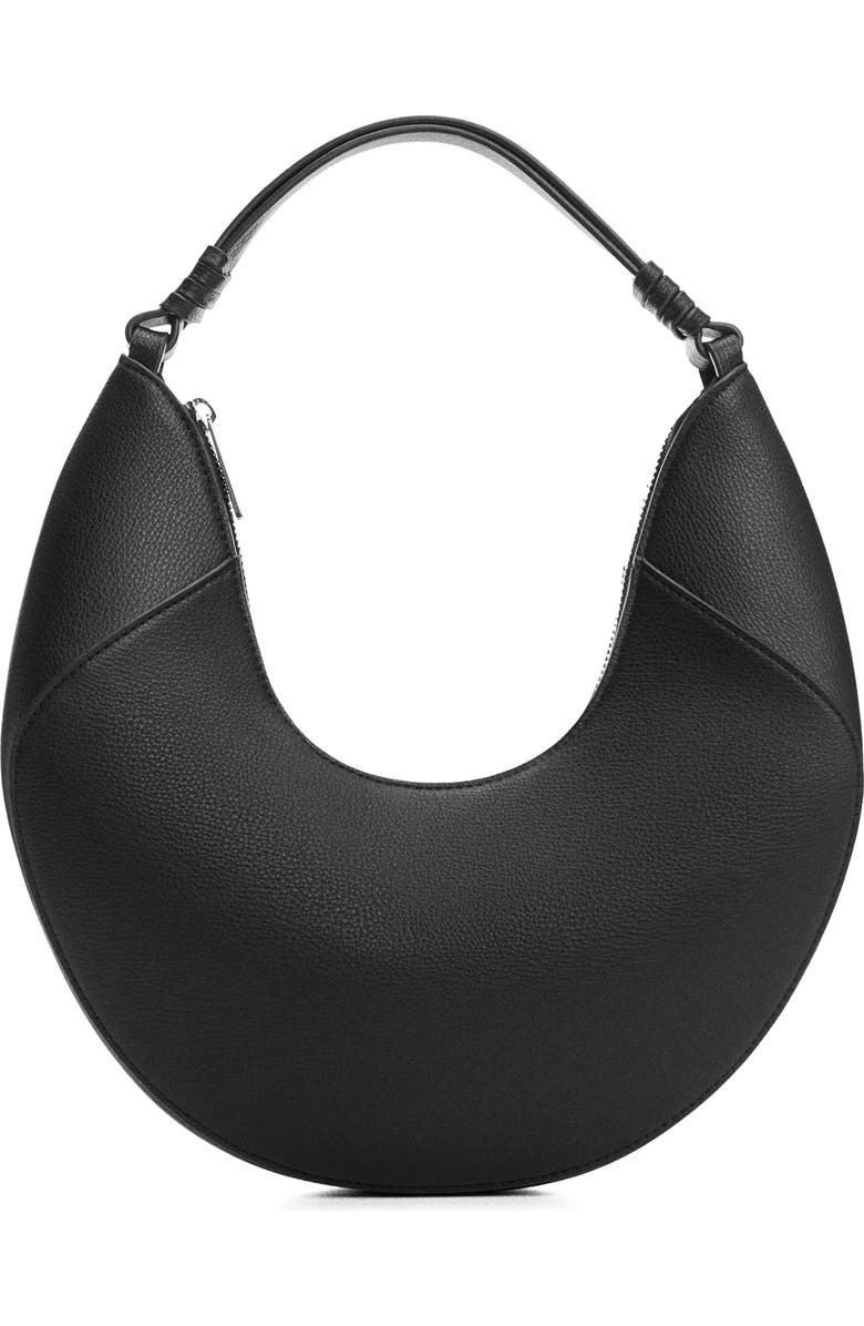MANGO Faux Leather Hobo Bag, Main, color,