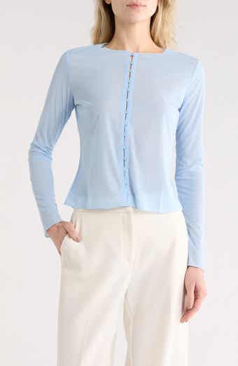 EDIT by JASON WU Crewneck Mesh Crop Cardigan
