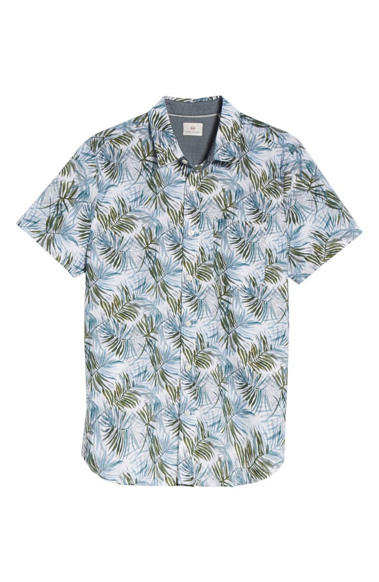 AG Nash Regular Fit Print Sport Shirt, Alternate, color, Plaited Palms