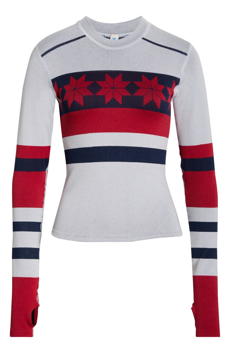 FP Movement by Free People Myoko Jacquard Layer T-Shirt, Main, color, Ivory Retro Sport