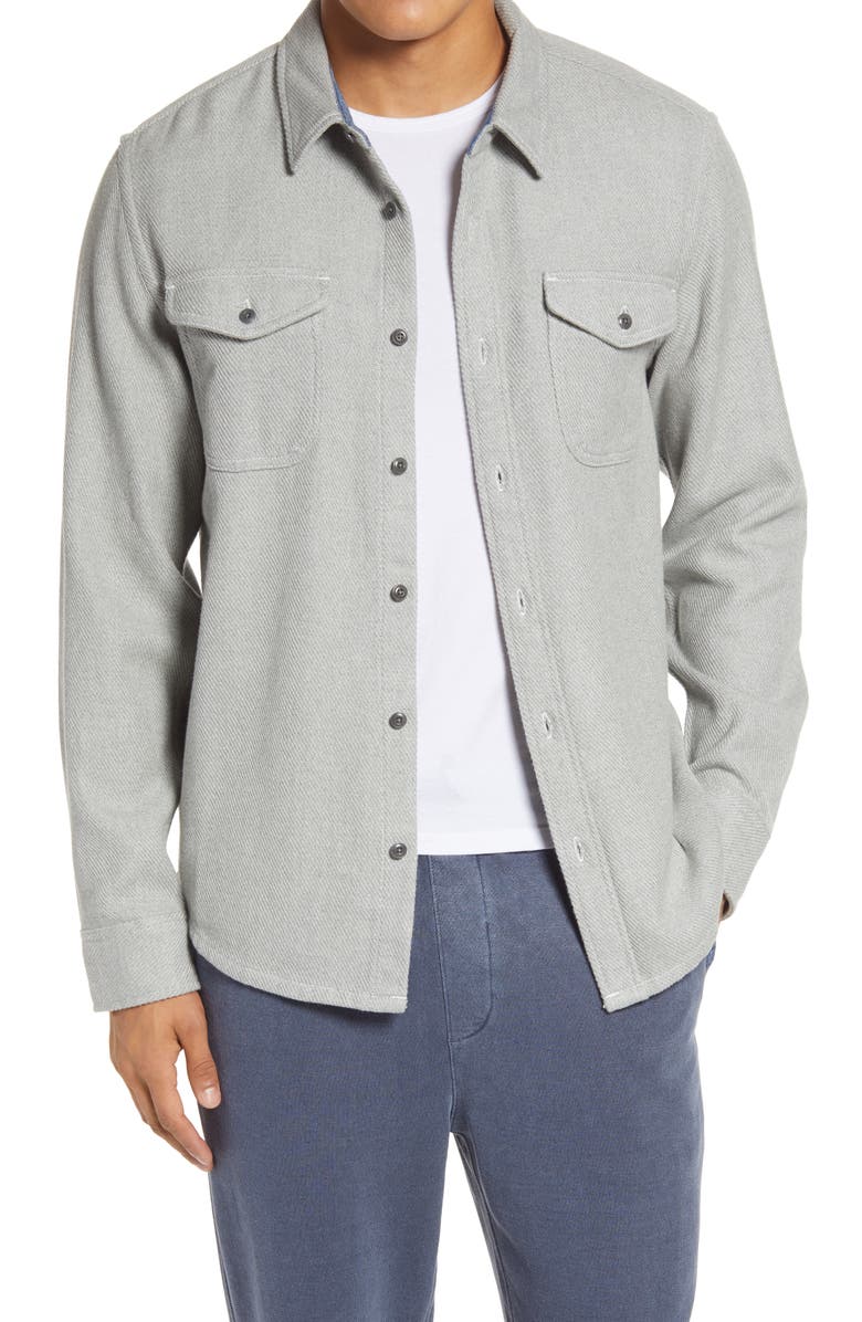 Outerknown Blanket Cotton Twill Button-Up Shirt, Main, color, 