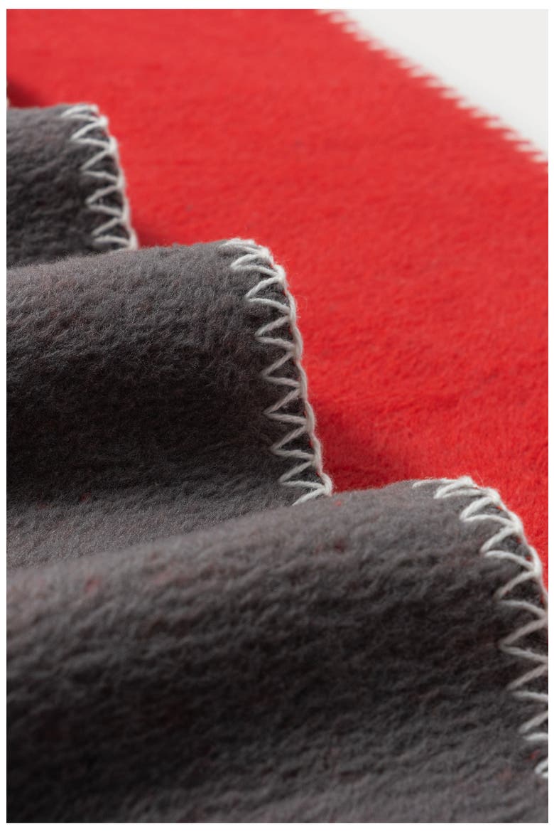 Logo Double Faced Throw Blanket, Alternate, color, RED