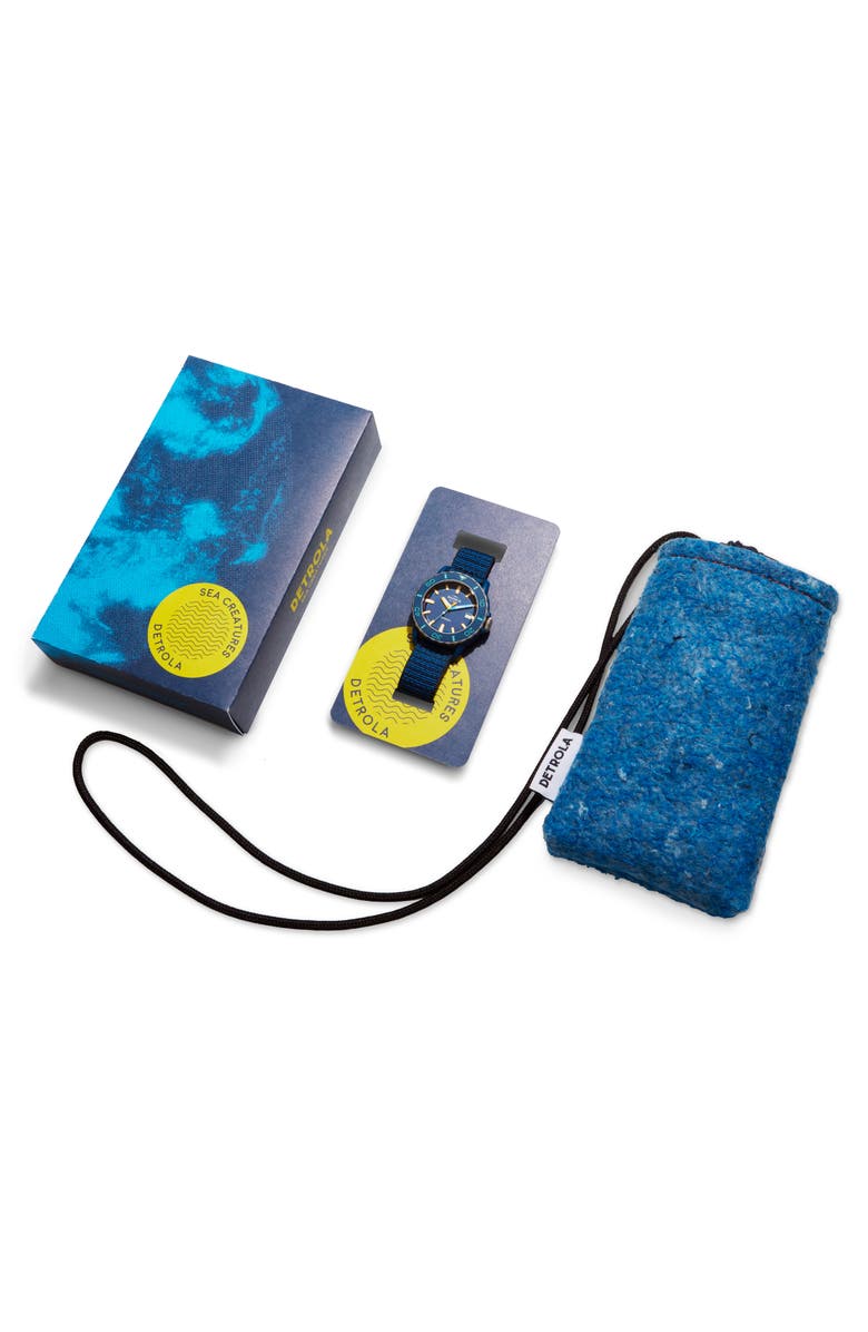 Shinola Sea Creatures Woven Strap Watch, 40mm, Alternate, color, 